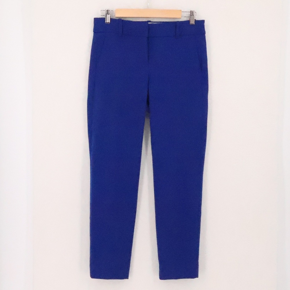 JCrew Cameron Slim Ankle Pant Trousers Womens Size 4 Blue Career Business Casual
